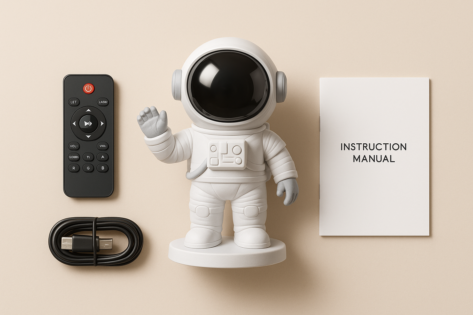 Lampe Astronaute Galaxie DVOLADOR – Projecteur d’Étoiles LED 360°